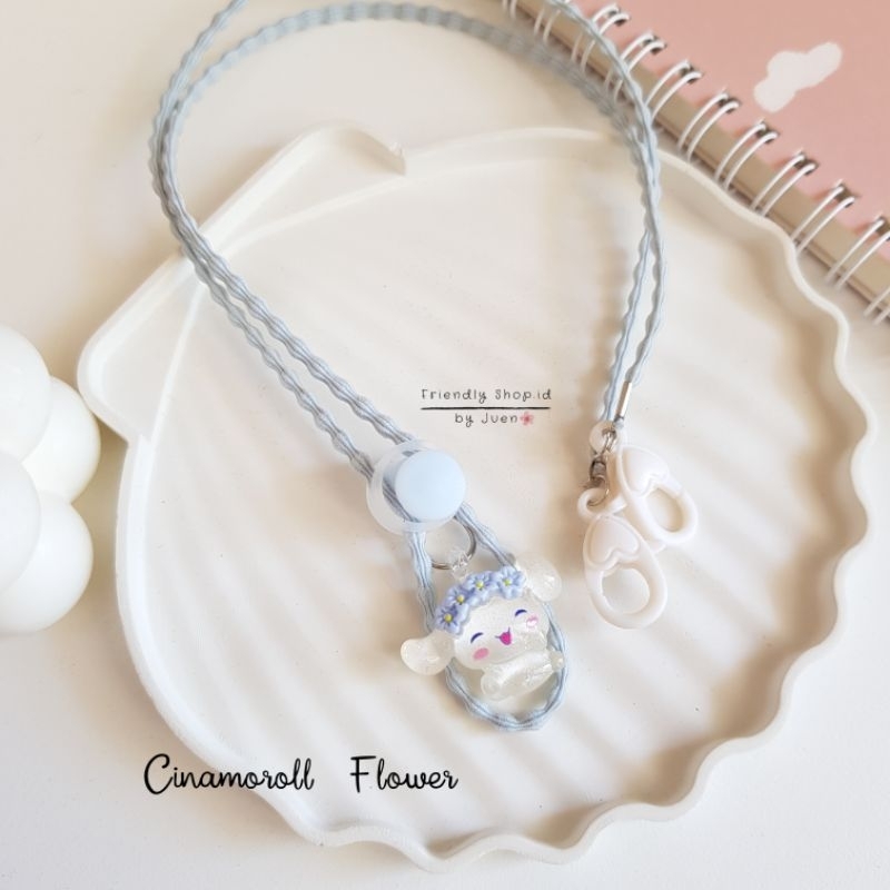 STRAP MASKER ANAK PEREMPUAN - DEWASA 2 IN 1 CINAMOROLL / CINAMONROLL / KALUNG MASKER / TALI MASKER / LANYARD MASK STOPER 2IN1