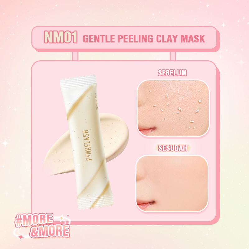 Pinkflash Clay Mask PF-SC03 Gentle Peeling Clay Mask, Anti Acne, Brightening Glow Clay Mask Pinkflash Original BPOM