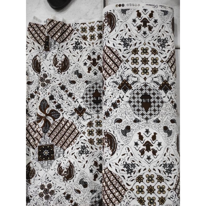 Kain Batik katun premium motif kotak kotak