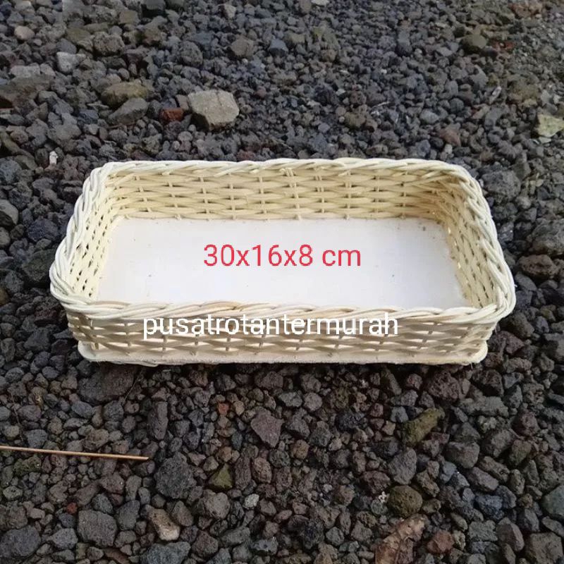 keranjang parcel rotan kotak 30x16x8 cm keranjang buah keranjang souvenir