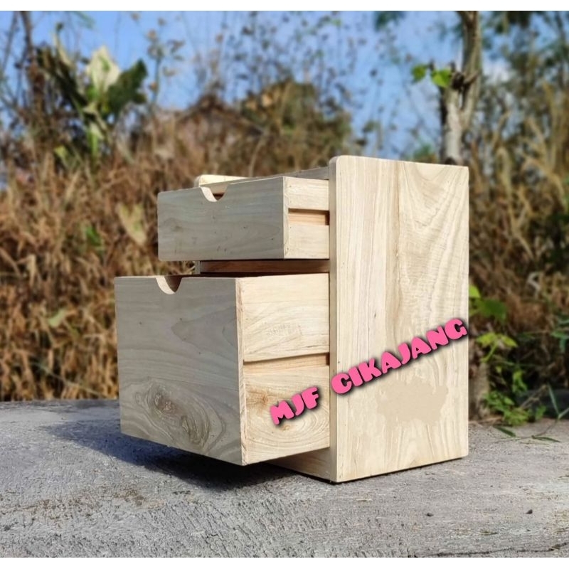 Rak 2 laci rak serbaguna Rak kayu 2 laci murah Nakas 2 laci