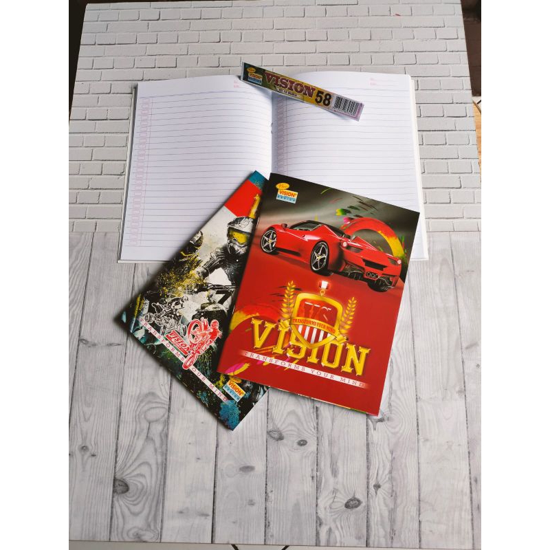 

buku tulis VISION 58 lembar isi 5 buku