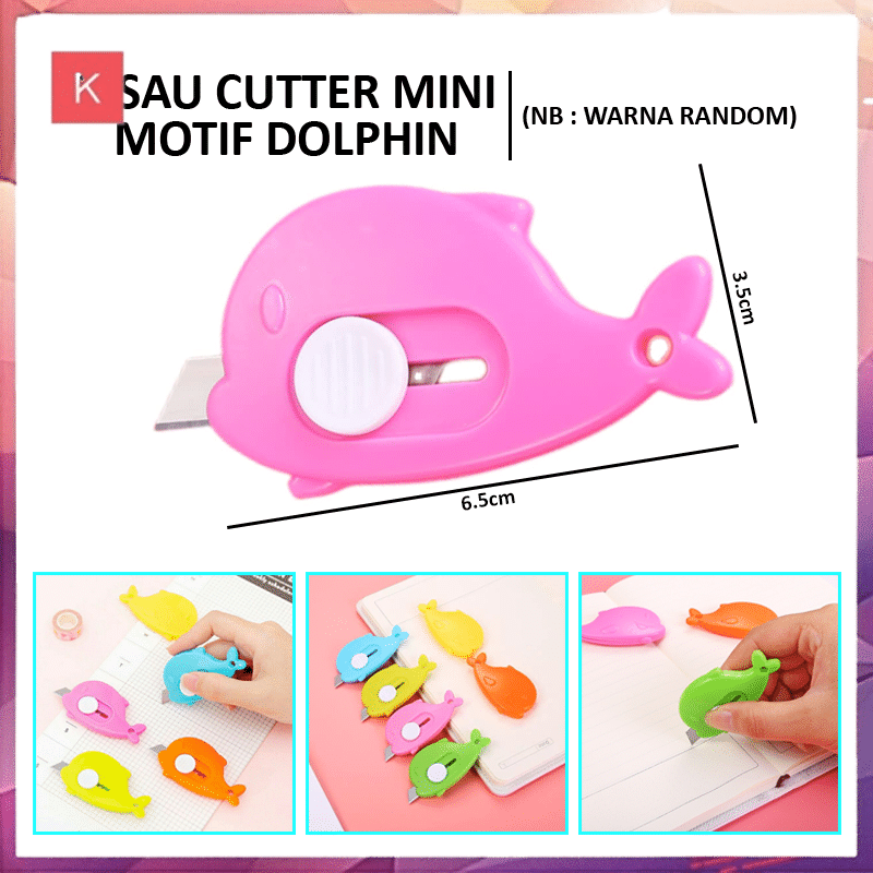 ANG PISAU CUTTER MINI DOLPHIN PORTABLE / CUTTER PEMOTONG SERBAGUNA