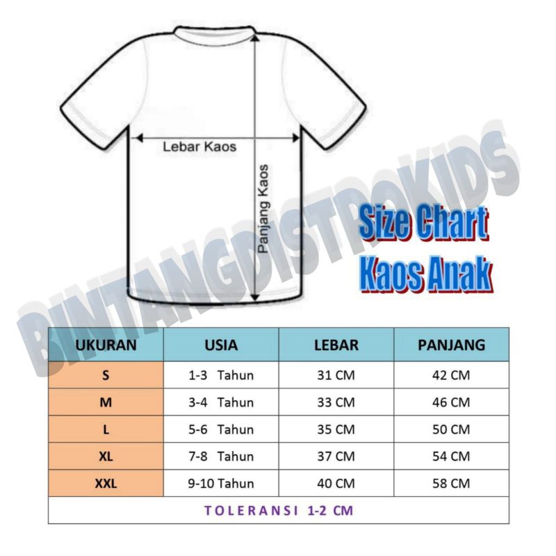 kaos distro anak laki-laki dan perempuan MIXUE