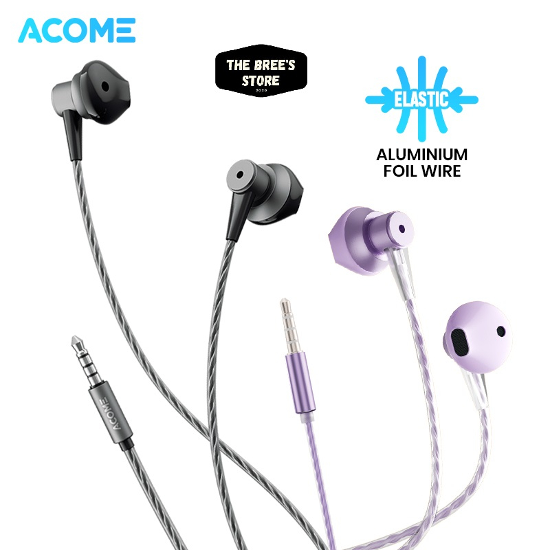 Acome Wired Earphone Headset AluminumAlloy Garansi Resmi 1 thn AW08