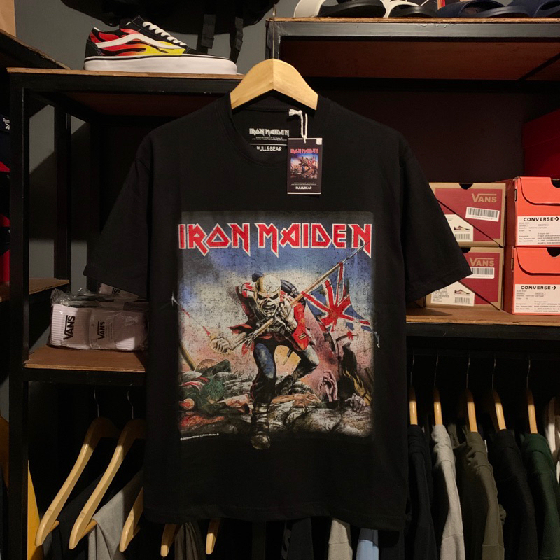 PULL&amp;BEAR AC DC BONFIRE || IRON MAIDEN TEE ( MEN's ) BNWT