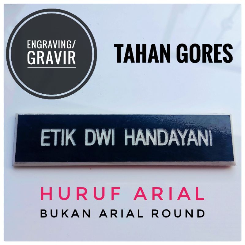 NAME TAG BHAYANGKARI RESMI, ASN / PNS - UKIR/GRAVIR - Bahan TAHAN Dari GORESAN #Name Tag Indonesia