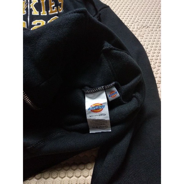 Jaket Sweater Hoodie Zipper Hoodie Dickies Arch Logo Font Bordir Fulltag Label Pria Wanita Terlaris