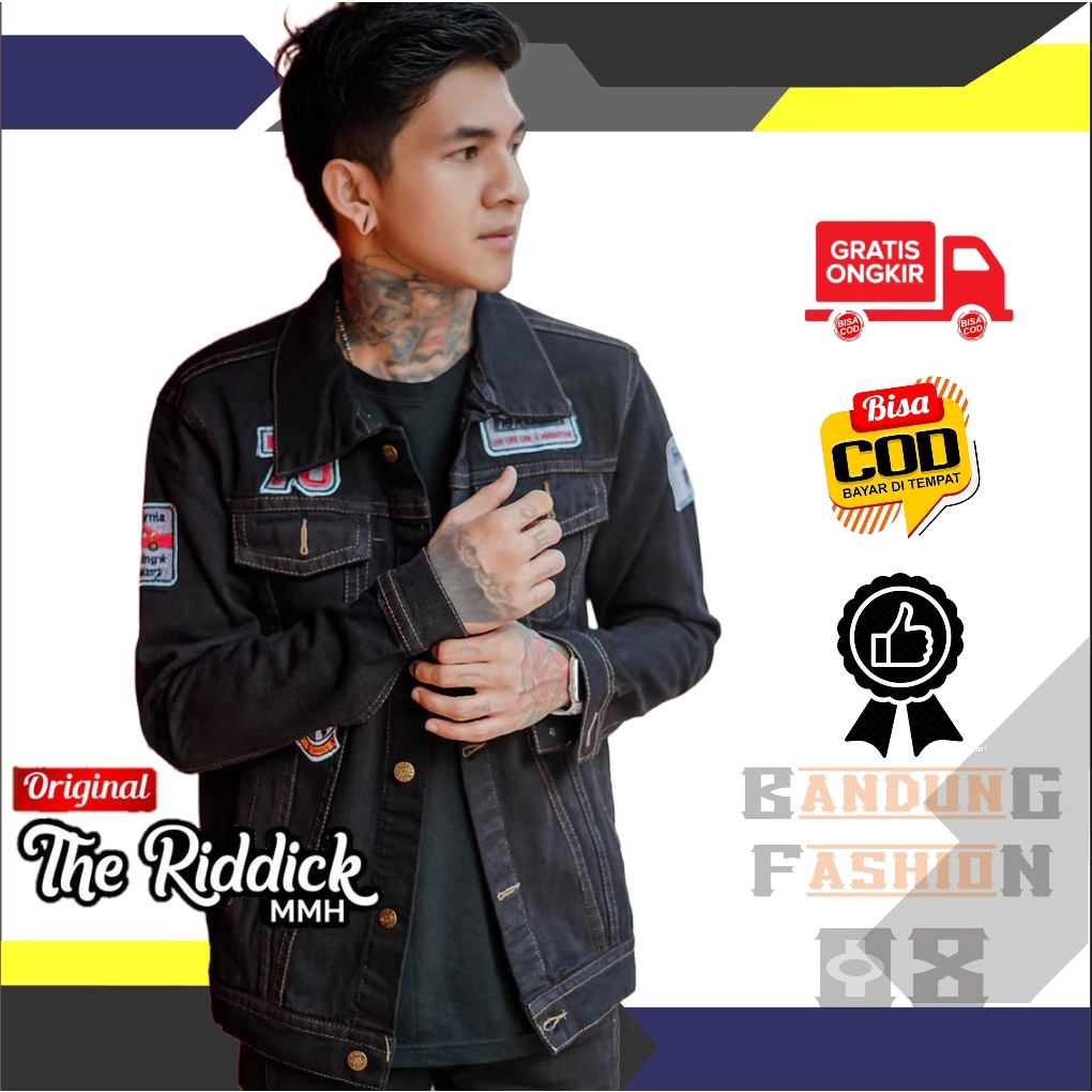 Jaket Denim Jeans Pria Sobek Keren Jeket Jins Cowo Murah Jacket Cowok Grade Premium Original The Rid