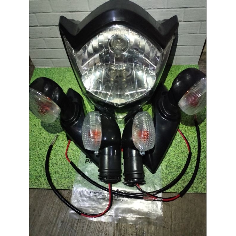 Paket Komplit Vixion Old Reflektor Kupingan Sen Depan Belakang Model Clip Berkualitas