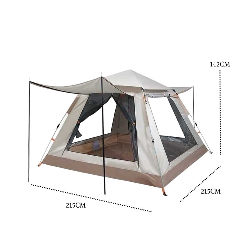 Tenda Camping Buka Otomatis 4 Orang Jendela Open Anti Uv Waterproof Tenda Camping Keluarga Family Tent