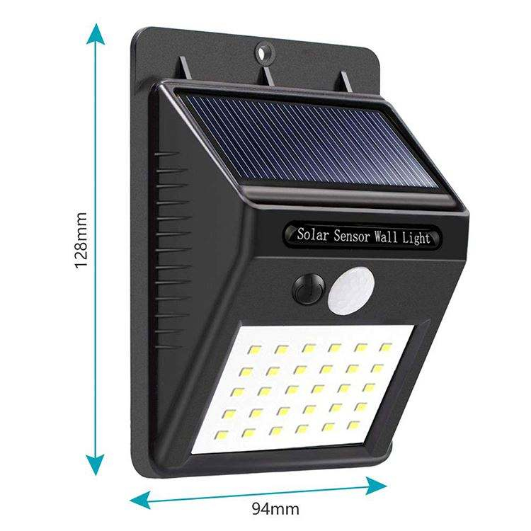 Lampu Taman / Tembok / Dinding Solar Light 30 LED Sensor Matahari Surya Outdoor