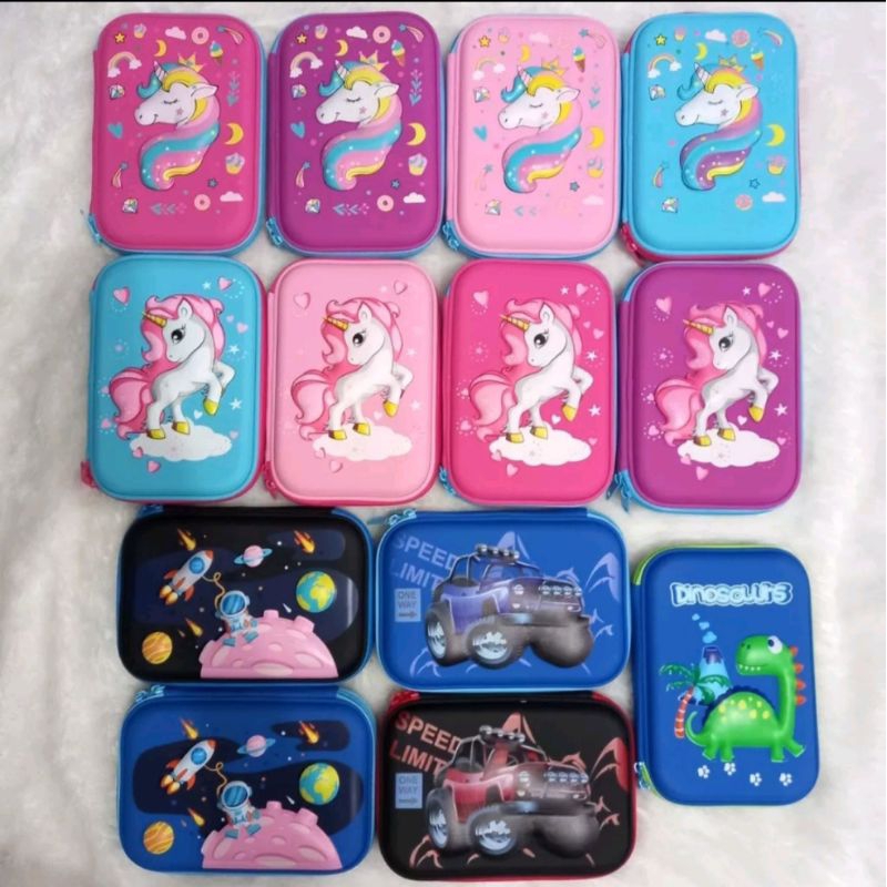 

Tempat pensil kotak pensil 3D unicorn pensil case tempat pensil