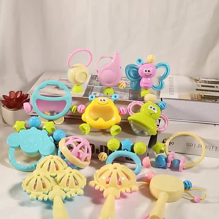 HIPPO LAND Baby Teether Rattle Teething Kit Mainan Gigitan Bayi Gigitan Bayi Teether Mainan Bayi 6 Bulan