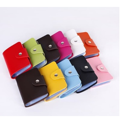 DHIOSHOPI - Dompet Kulit Kartu 24 Kartu Slot Card Holder Kulit Import / Dompet Kartu ATM isi 24 / Dompet Kulit Kartu Nama / Card Clip / Tempat Kartu Kulit