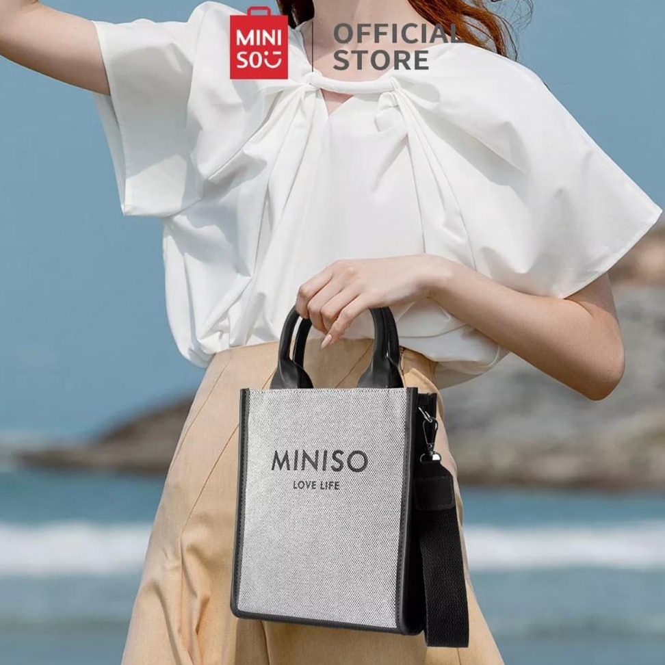 Miniso Tas Selempang Handbag Crossbody Bag Wanita Modis Tas Tangan Tali Panjang