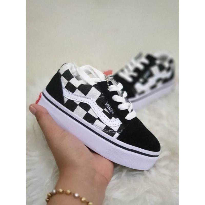 Sepatu Vans Anak Motif Catur Premium Sepatu Sneakers Anak Laki Laki Perempuan Checkerboard Grade Original