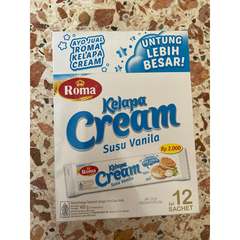 

Roma kelapa cream vanila isi 12pcs