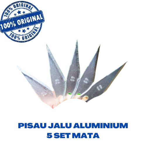 Mata pisau Jalu alumunium premium - 5 set mata