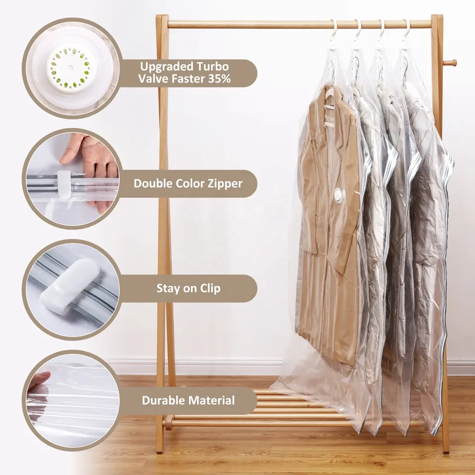 Cover Sarung Jas jaket Dress VACUM PANJANG + 2 hanger