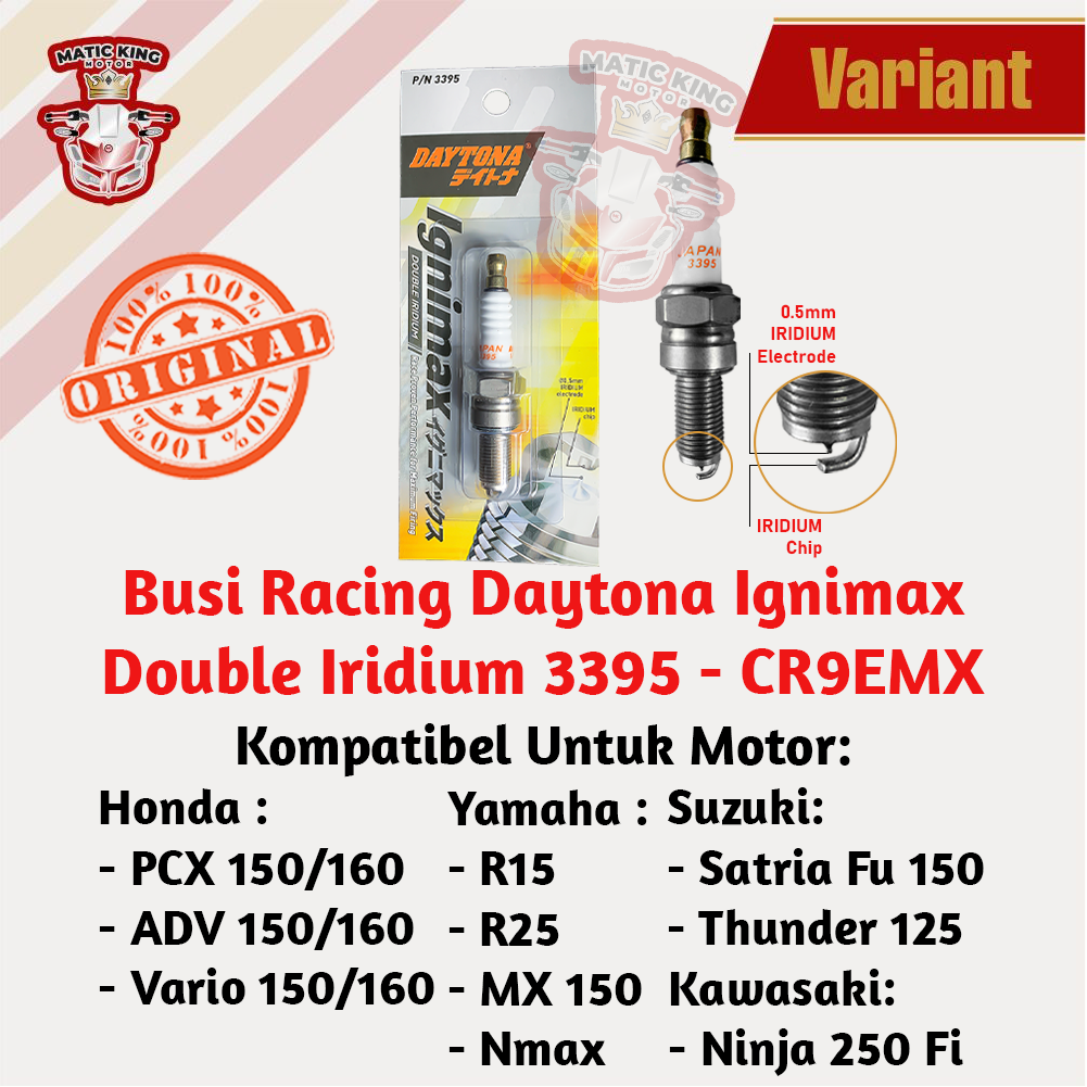 Daytona Busi Racing Double Iridium Yamaha XMAX 250 Honda Forza Kawasaki Ninja 250 2018 5046