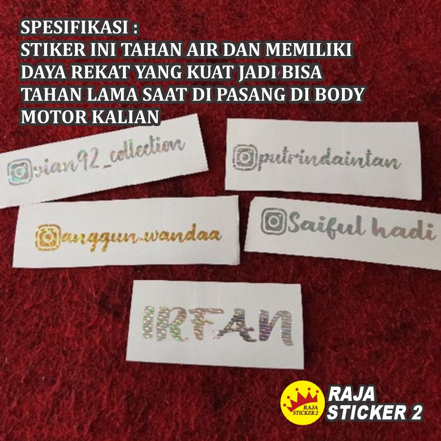 STICKER CUTTING sticker CUSTOM NAMA, IG