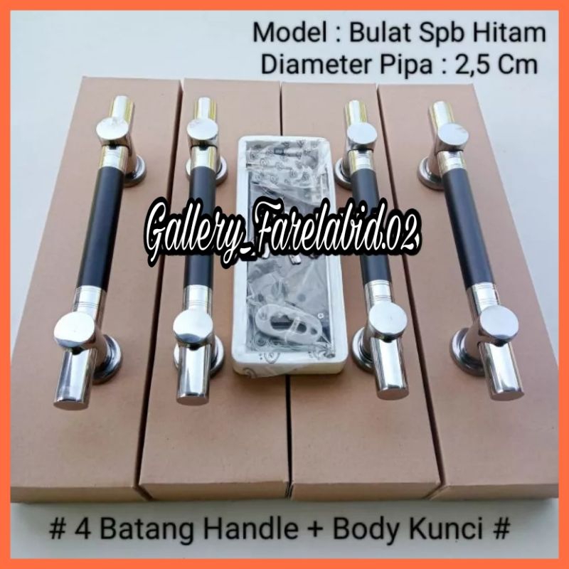 Handle Pintu Rumah Stainless Steel 33 Cm Set Body Kunci Gagang Tarikan Pegangan Pintu Kupu Tarung Mi