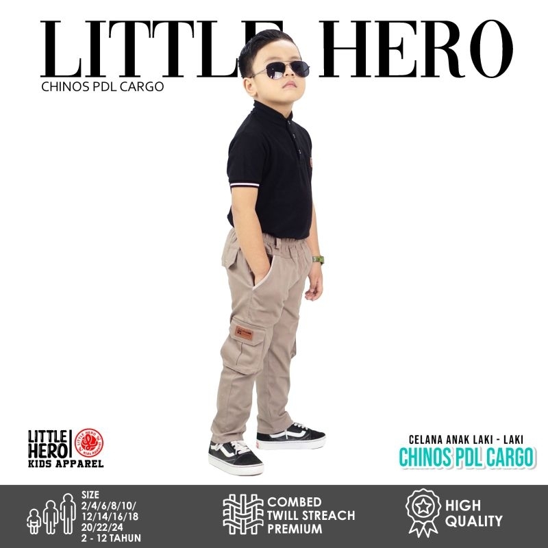 ( 10 - 12 Tahun ) Celana Chino Cargo Pdl Panjang Anak Laki-laki Remaja Tanggung Little Hero Chinos PDL 10 11 12 13 Tahun