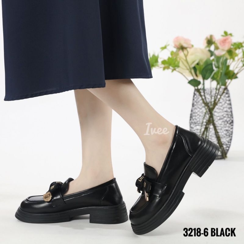 CHUNKY LOAFERS IVEE SHOES KOREA LOVER NIU #3218-6