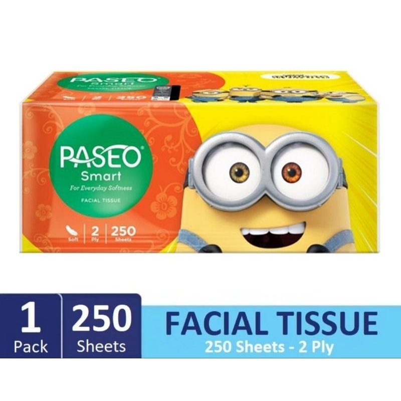 Tisu Paseo Smart Facial Tissue [250 Sheets/ 2 Ply]