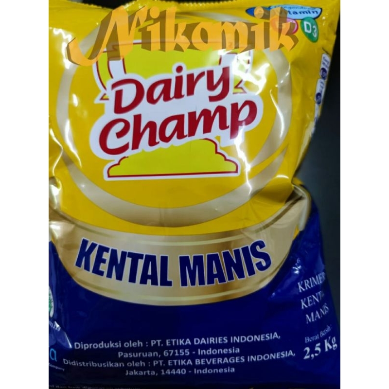 

Susu Krimer Kental Manis Dairy Champ bantal 2.5kg