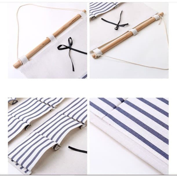 IKILOSHOP PG8 Salur Pouch gantung SALUR 8 sekat bahan tebal serbaguna organizer WALL Tempat Remote Kosmetik Dinding/Tempat Penyimpanan Serbaguna