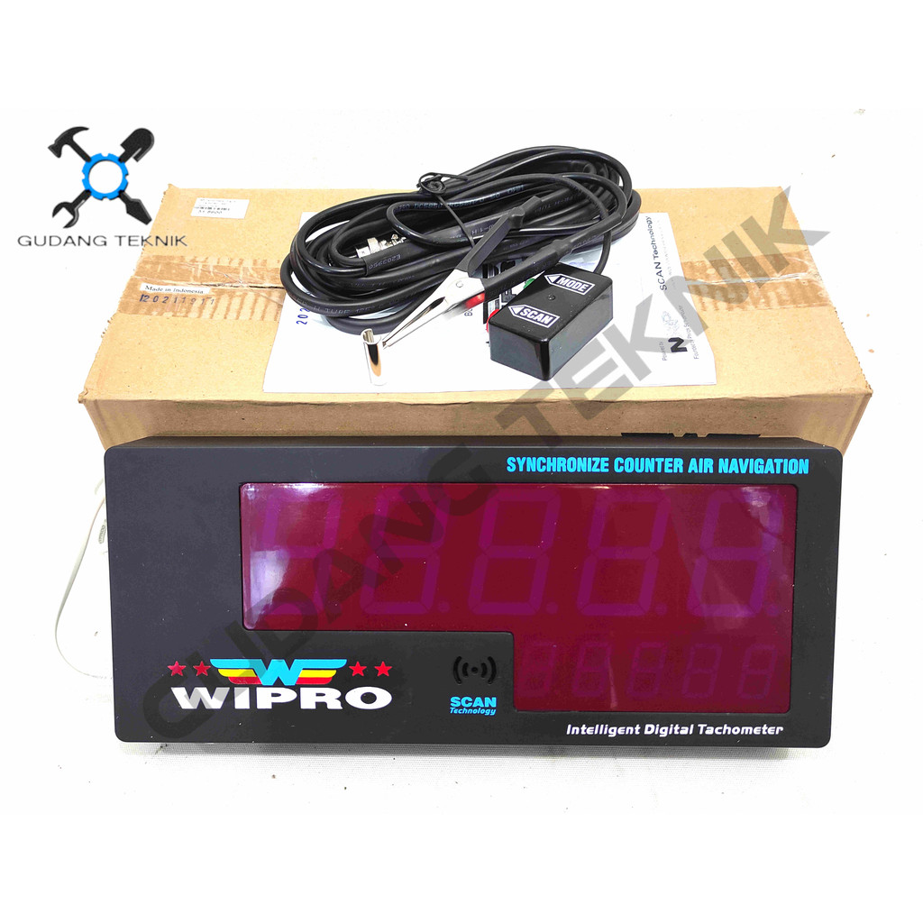 Tachometer Digital RPM Motor Mobil WIPRO / Mesin Putar Kecepatan RPM Motor Mobil WIPRO - Tacho Meter Alat Ukur Kecepatan Putaran Mesin WIPRO