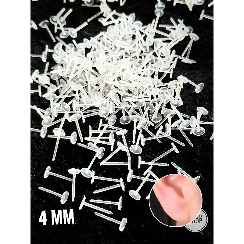 ANTING TUSUK TINDIK PLASTIK TRANSPARAN | BAHAN KERAJINAN ANTING DIY CRAFT