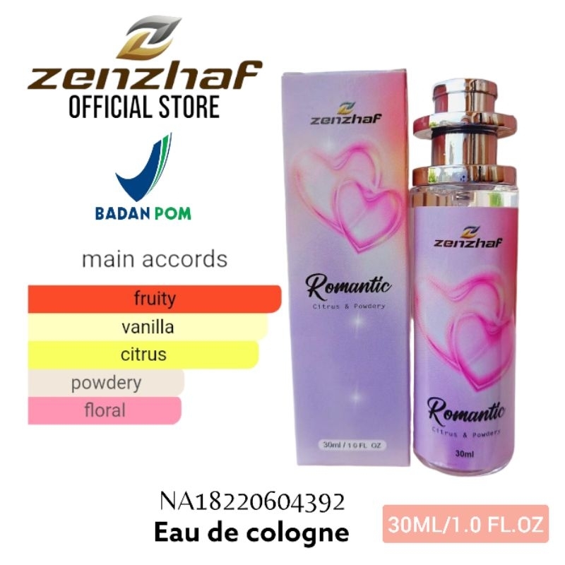 PARFUM BPOM ZENZHAF ROMANTIC 30ML