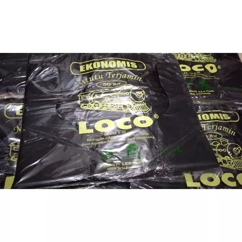 KHUSUS GOJEK- 10 BAG  Kantong plastik Hitam Loco