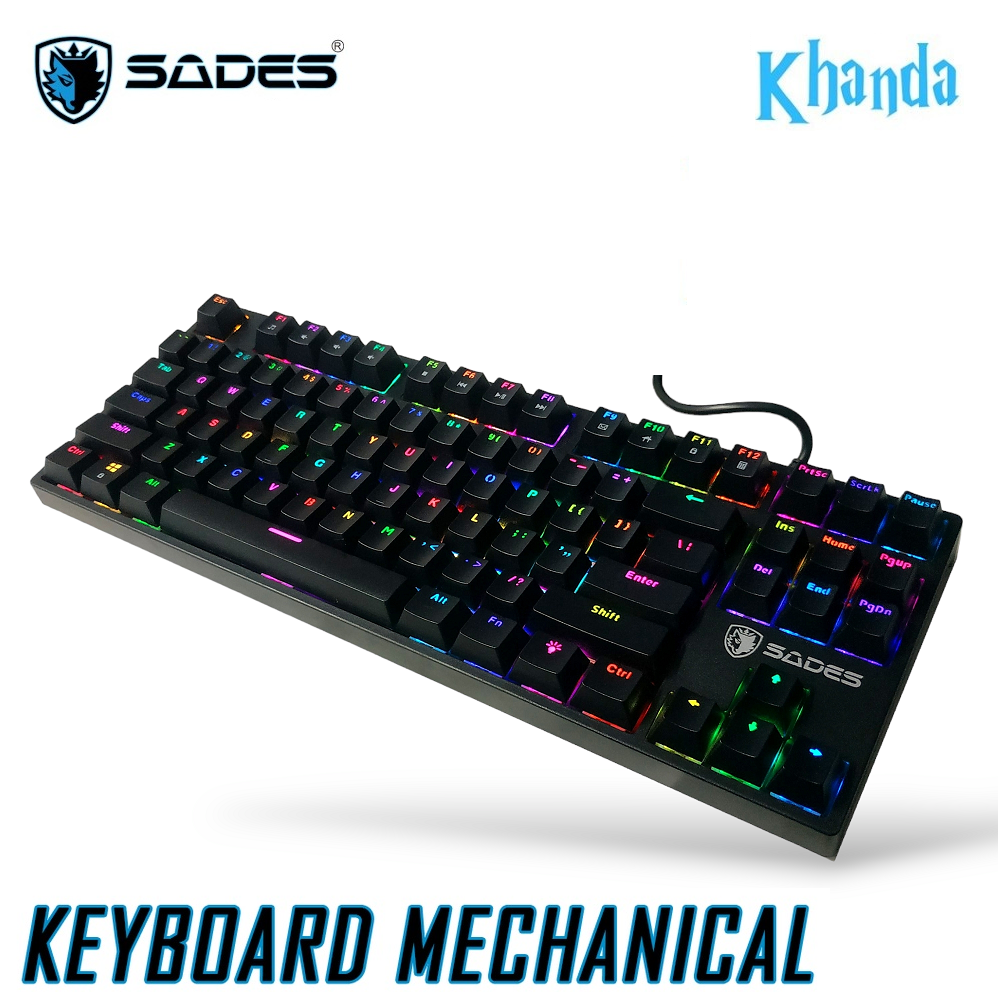 Sades Keyboard Gaming TKL Mechanical Khanda RGB Backlight