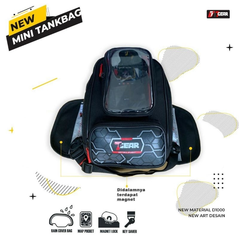 7Gear Mini Tankbag - Tas Motor - Tas Tangki - Tas Touring Mini Tank Bag 7 Gear 7Gear