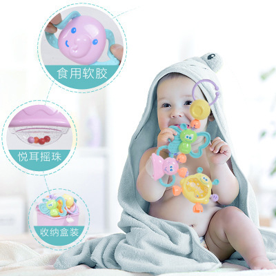 Baby Teether Rattle Teething 7PC Kit Mainan Gigitan Bayi Gigitan Bayi Teether Mainan Bayi 6 Bulan L324