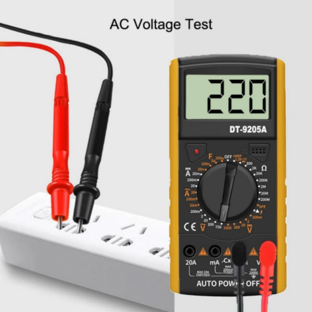 DT9205A LCD Digital Multimeter Electric Handheld Ammeter Voltmeter Resistance Capacitance AC and DC Power Meter Tester