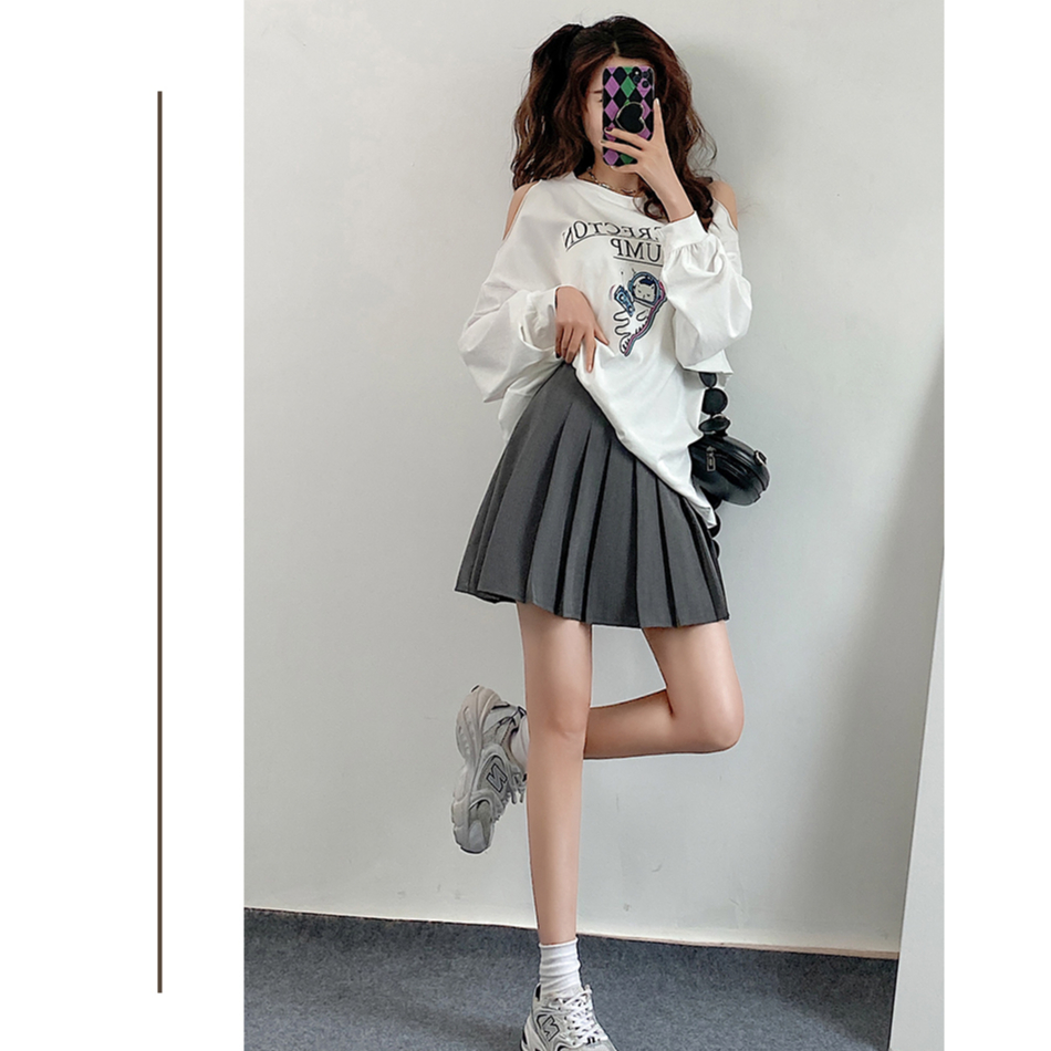 Mini Skirt Wanita Hitam Korean Rok Span Pendek Lipit Casual Skirt