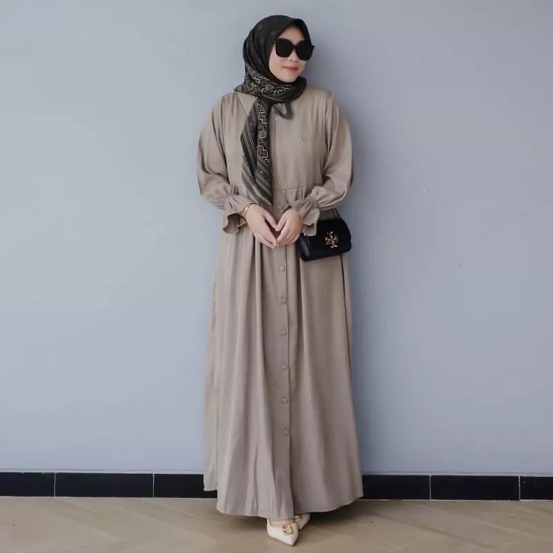 MEYSHA DRESS MIDI BAHAN CRINKLE AIRFLOW