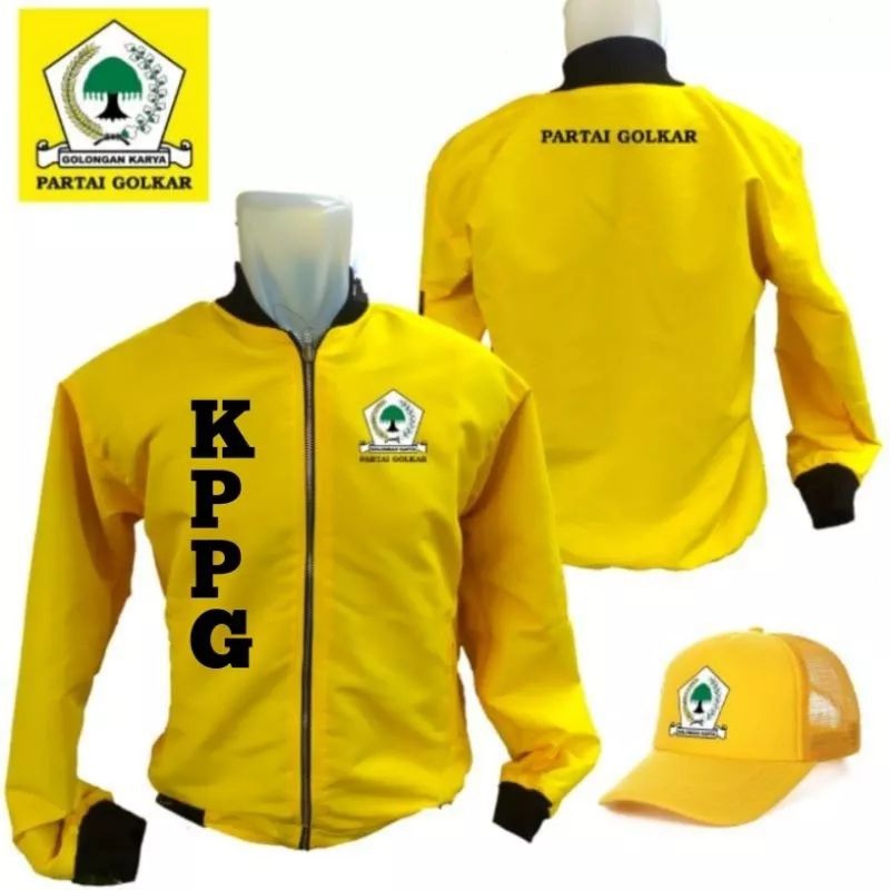 jaket golkar jaket bomber logo Golkar KPPG gratis topi