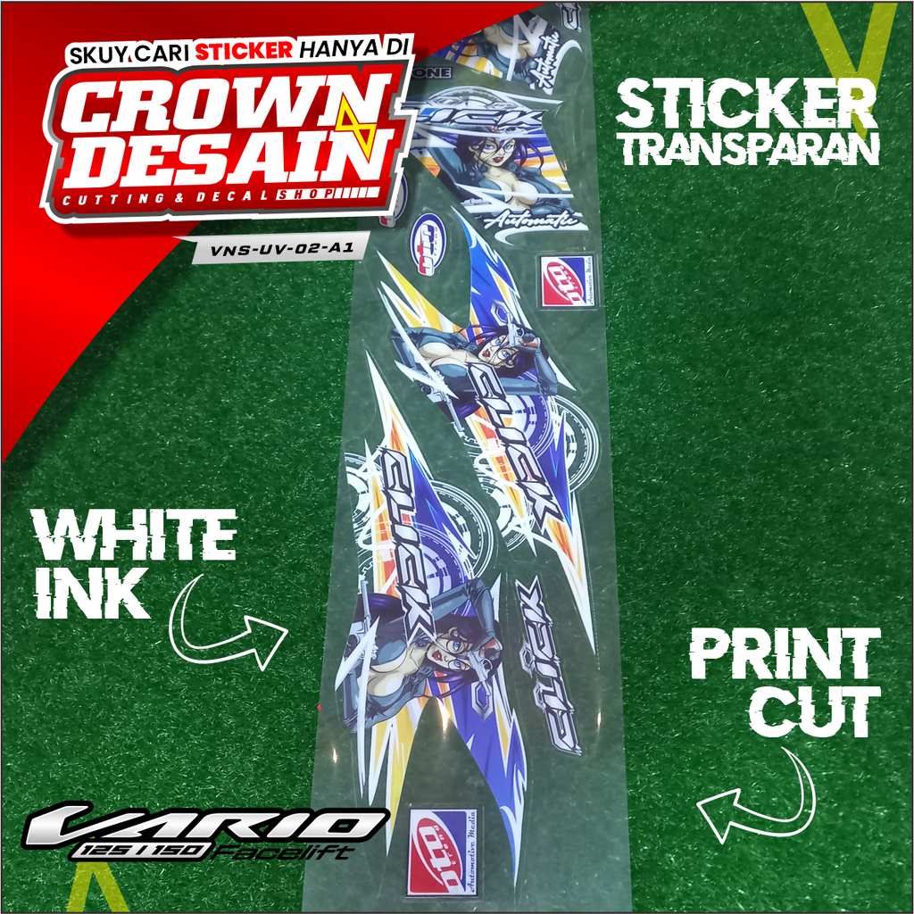 Aksesoris Striping Transparan Vario 150 2019 2020 2021 All New - Striping Transparan UV Vario 150 Ne