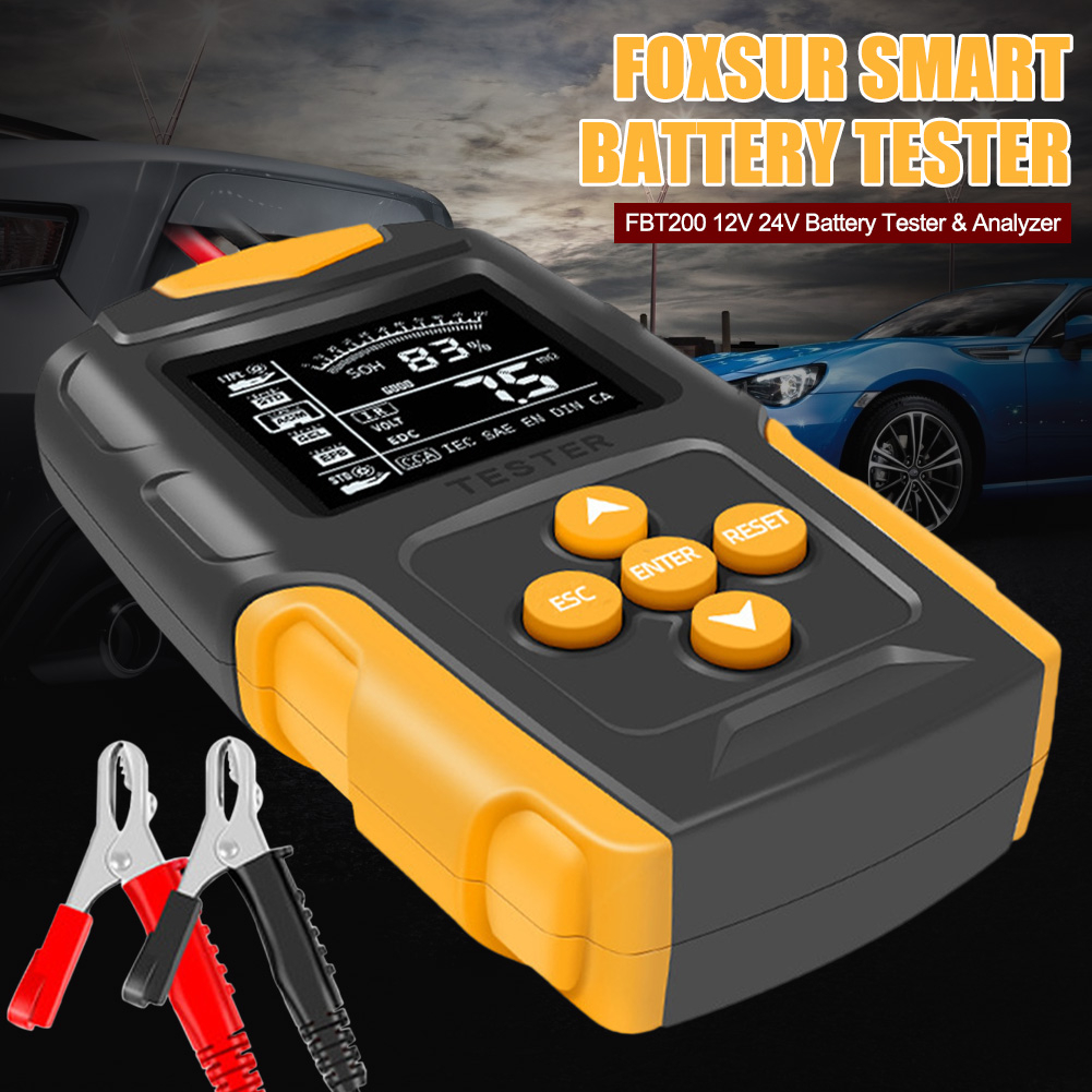 Tester Aki MOTOR DAN MOBIL Kendaraan Portable Battery Tester 200Ah with LCD - FBT-200