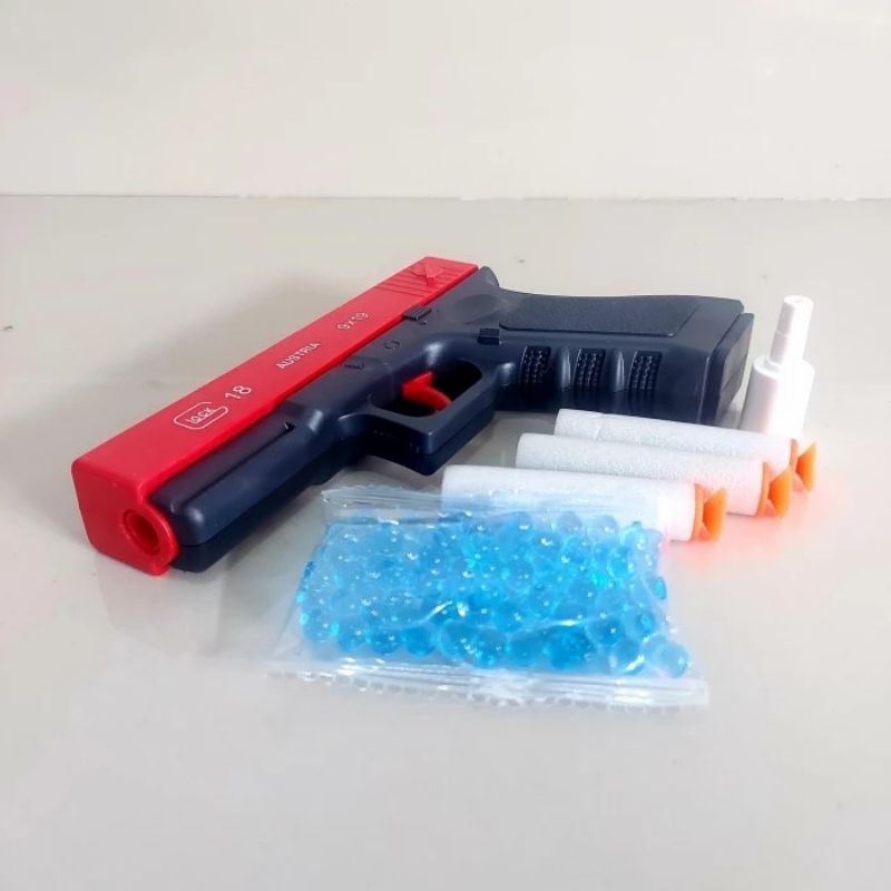 Mainan Tembakan Water Gel &amp; Pluru Busa 2 in 1 Nerf Blaster WGG Hydrogel Anak Laki Cowok