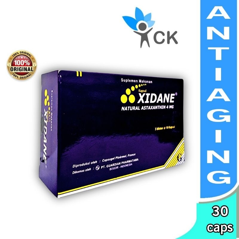 XIDANE 4 MG BOX ISI 30 / gel astaxanthin suplemen kecantikan dan anti oksidan
