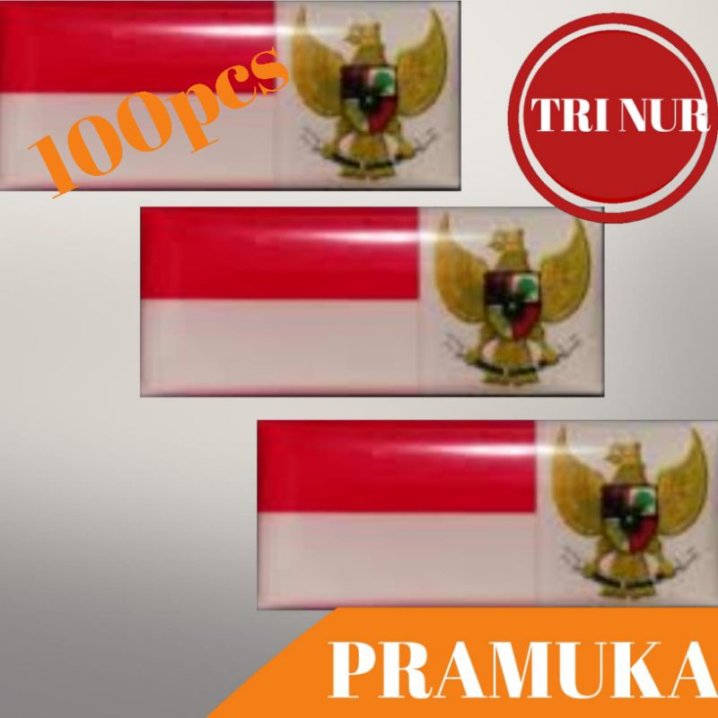(100pcs) MPG Merah Putih Dasar Putih