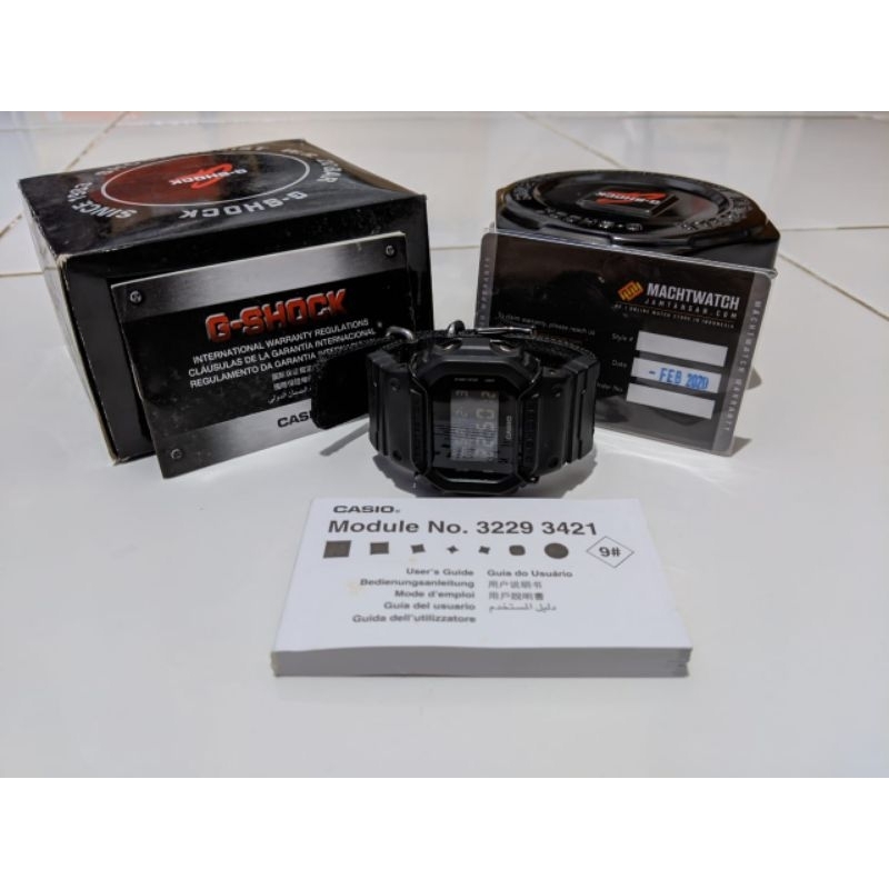 Jam Tangan GShock DW-5600BBN-1DR Second Mint Condition