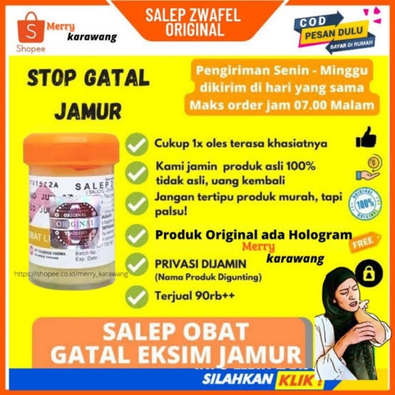 (COD) Salep Belerang Zwafel 24 Original Obat Gatal Paling Ampuh Selangkangan Panu Kutu Air Kudis Kurap Gatel Jamur Eksim 2-4